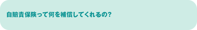 自賠責保険って何を補償してくれるの？